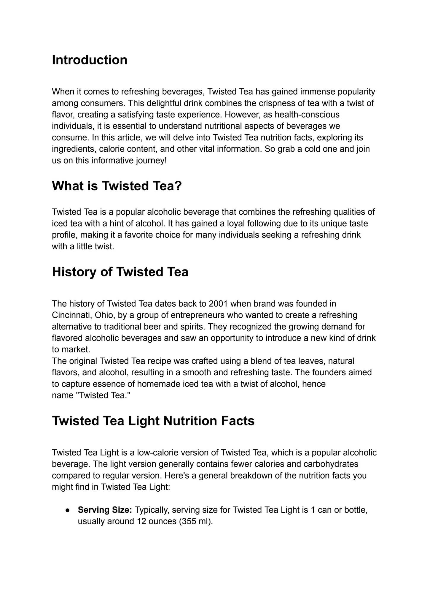 the ultimate guide to twisted tea light nutrition what you need to know 2