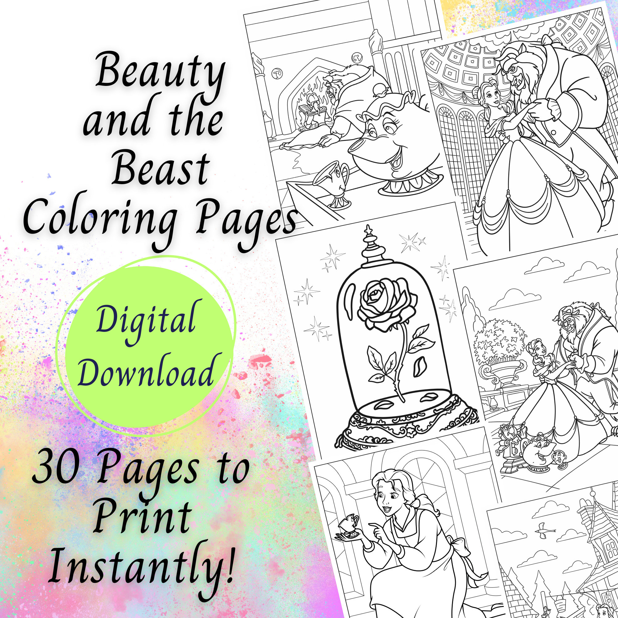 uncover enchanting discoveries dive into the world of beauty and the beast through coloring