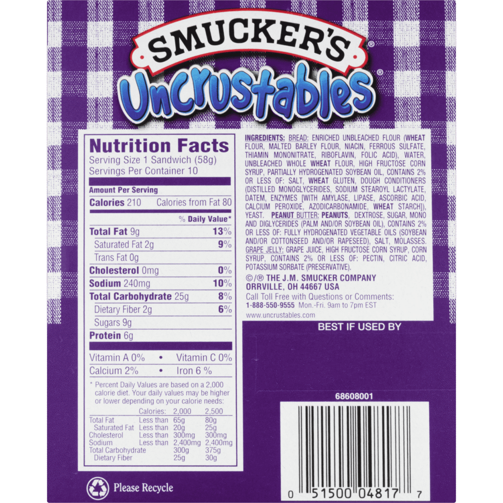 All About Uncrustables: Nutrition Information and More 1 all about uncrustables nutrition information and more