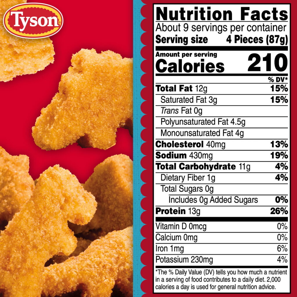 all you need to know about the nutritional value of dino nuggets