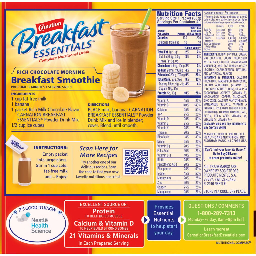 Carnation Instant Breakfast: Uncovering the Nutritional Truth 1 carnation instant breakfast uncovering the nutritional truth