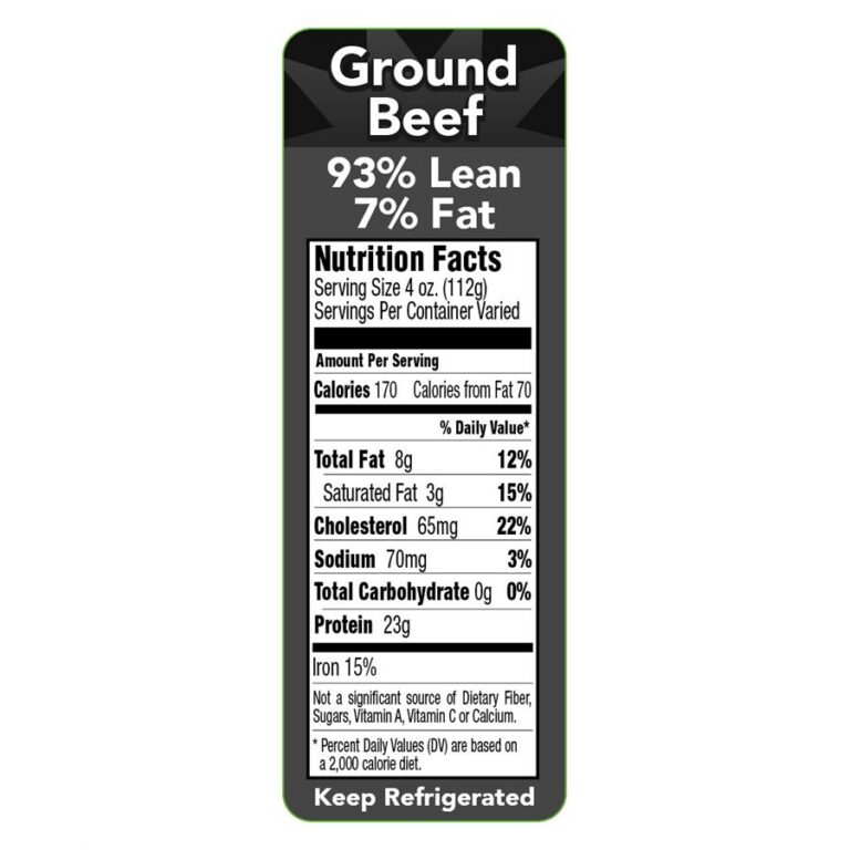 discover the nutritional profile of 93 7 ground beef your guide to essential nutrients