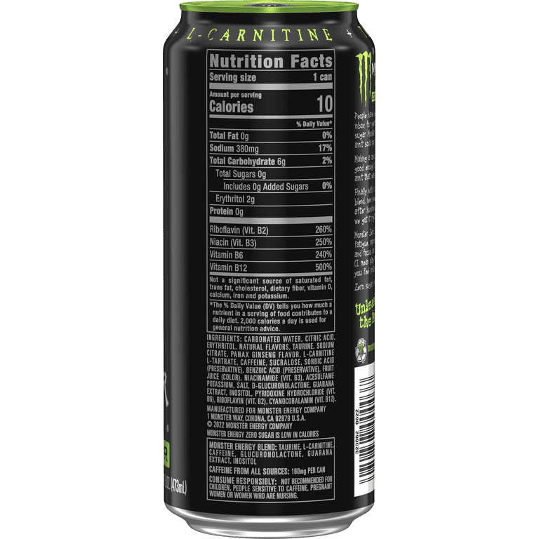 Get the Scoop: Monster Energy Nutrition Label Unveiled 25 get the scoop monster energy nutrition label unveiled