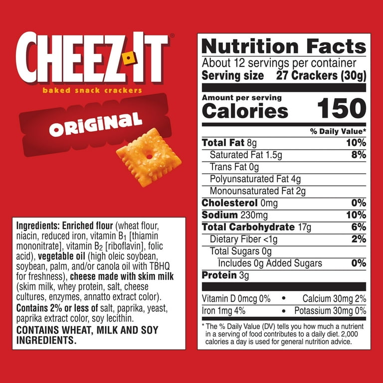 the ultimate cheez it nutrition label guide unlocking the secrets of your favorite snack