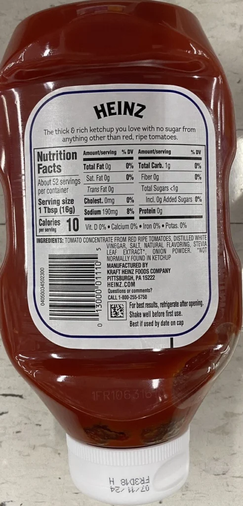 Discover All About Heinz Ketchup Nutritional Value and Ingredients 1 discover all about heinz ketchup nutritional value and ingredients