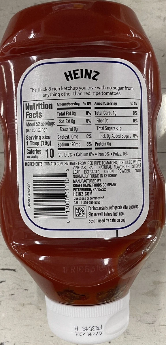 discover all about heinz ketchup nutritional value and ingredients