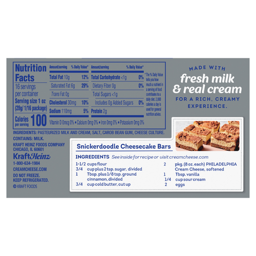 philadelphia cream cheese nutrition the ultimate guide